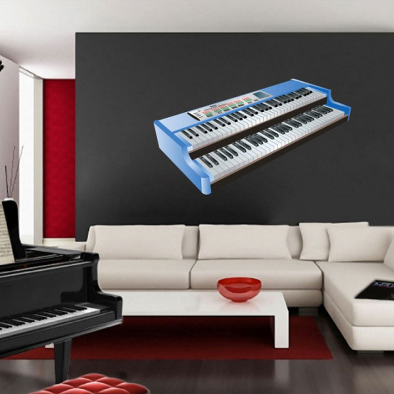 Αυτοκόλλητο τοίχου με Μουσική με διπλό αρμόνιο